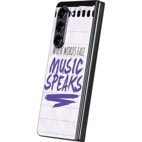 When Words Fail Music Speaks Galaxy Z Fold5 5G Skin